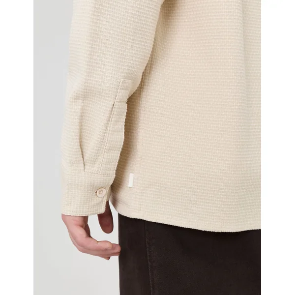 Surchemise texturée unie Blanc cassé