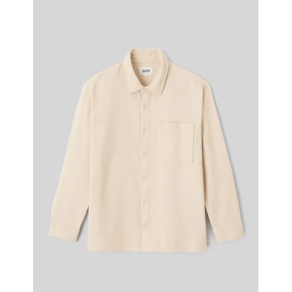 Surchemise texturée unie Blanc cassé