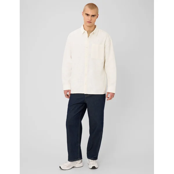 Surchemise unie matière fantaisie Blanc écru