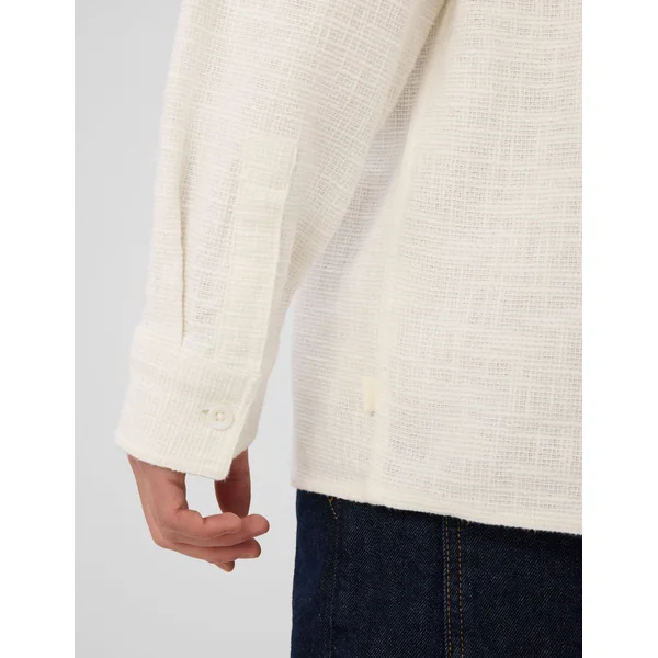 Surchemise unie matière fantaisie Blanc écru