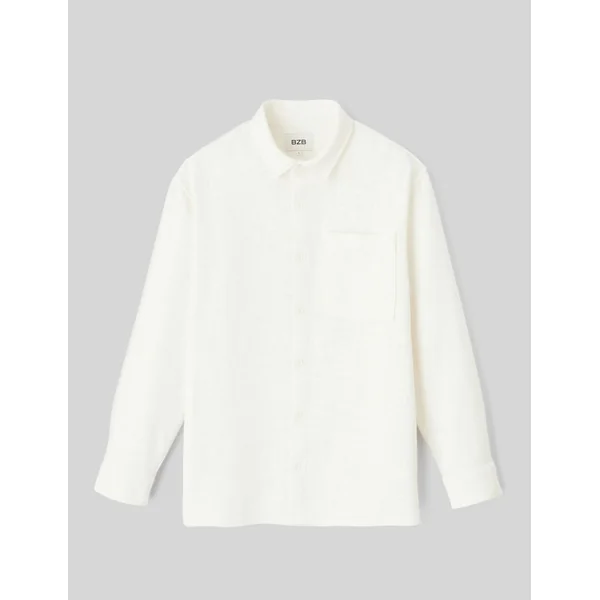 Surchemise unie matière fantaisie Blanc écru