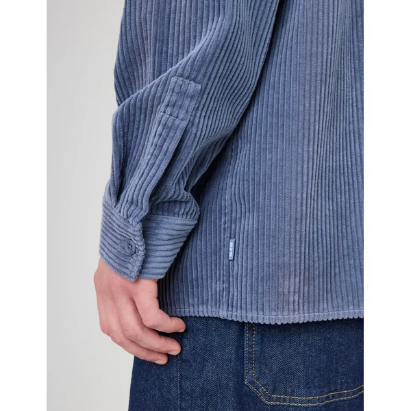 Surchemise velours Bleu gris