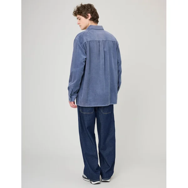 Surchemise velours Bleu gris