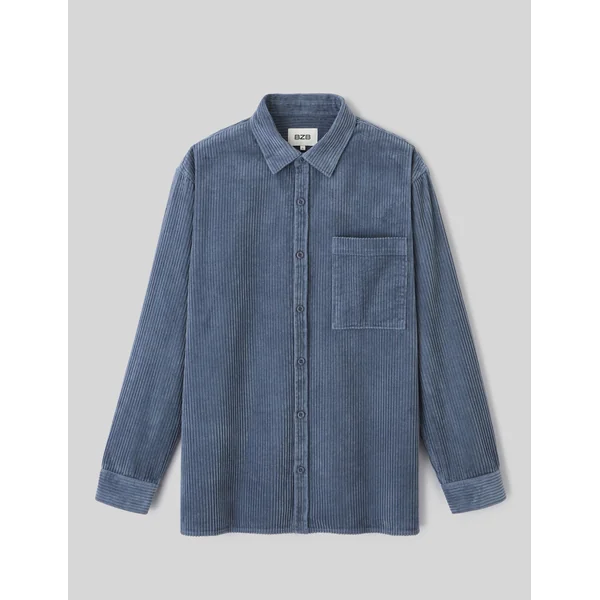 Surchemise velours Bleu gris