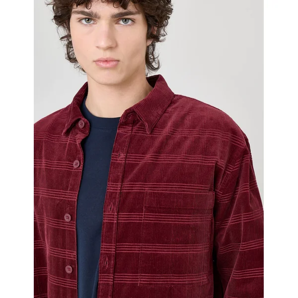Surchemise velours fantaisie Bordeaux