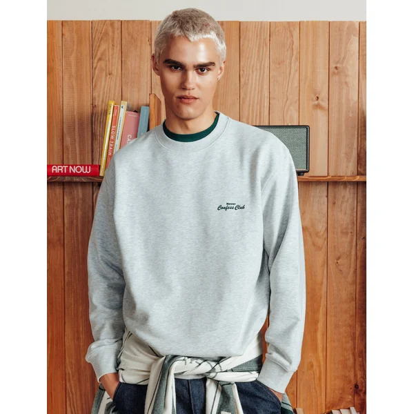 Sweat animation devant/dos Gris clair