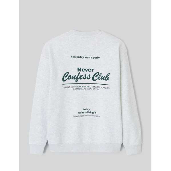 Sweat animation devant/dos Gris clair