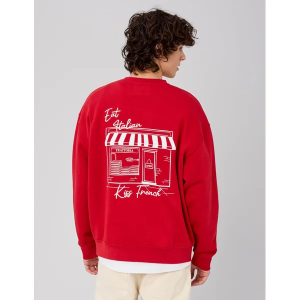 Sweat animation devant/dos Rouge