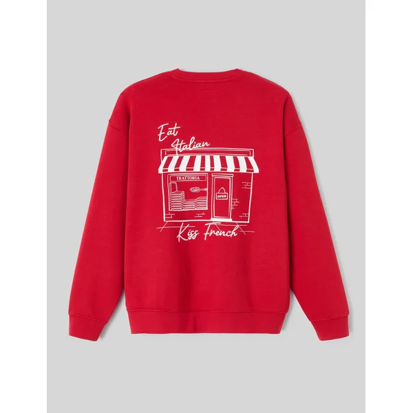 Sweat animation devant/dos Rouge