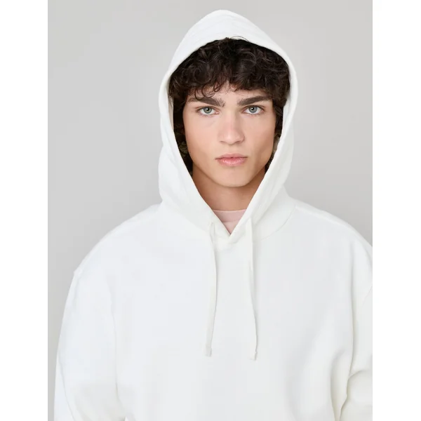 Sweat basique loose fit Blanc écru