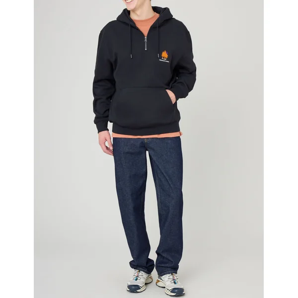 Sweat broderie poitrine Noir