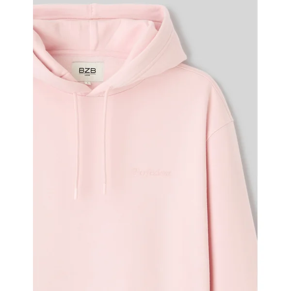 Sweat broderie poitrine Rose