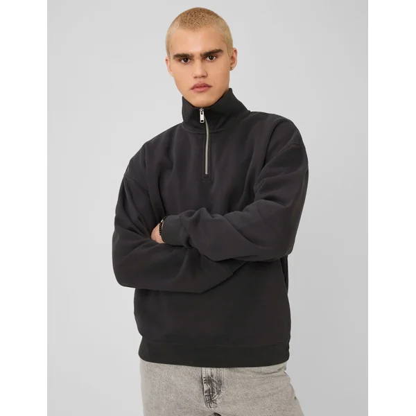 Sweat col montant Gris anthracite