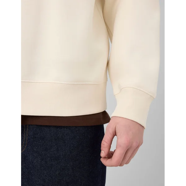 Sweat col polo zippé Naturel