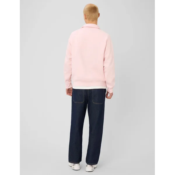 Sweat col polo zippé Rose