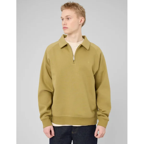 Sweat col polo zippé Vert clair