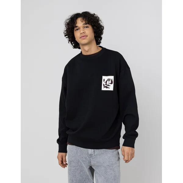 Sweat col rond avec patch Noir