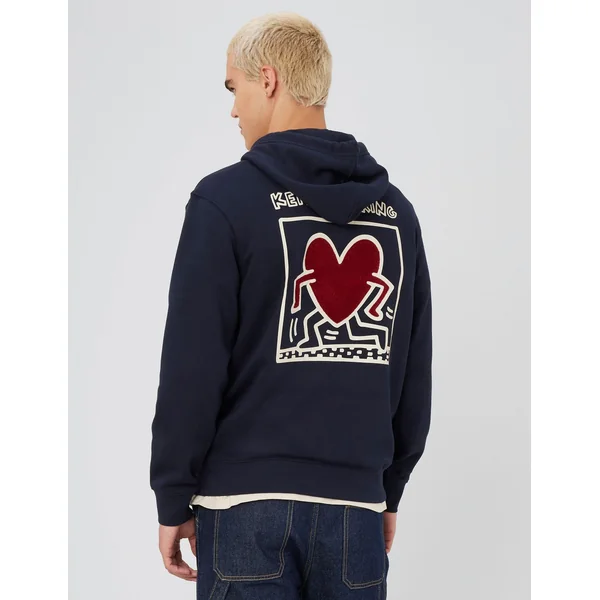 Sweat collab Keith Haring Bleu foncé