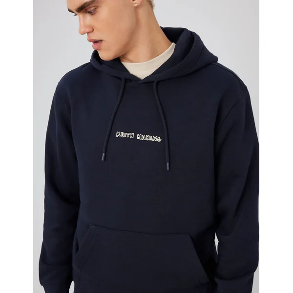 Sweat collab Keith Haring Bleu foncé