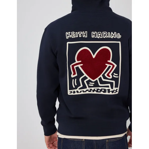 Sweat collab Keith Haring Bleu foncé
