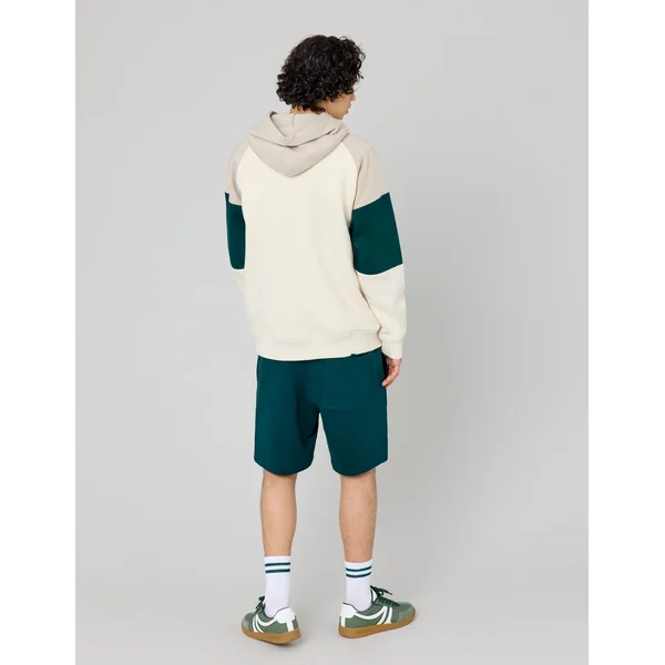 Sweat colorblock à capuche Naturel