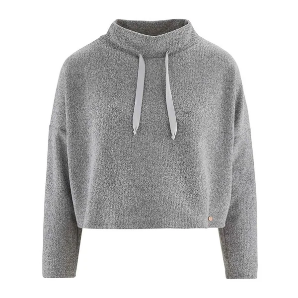 Sweat court maternité gris Cache Coeur Lingerie Sweethome en viscose Cache Coeur
