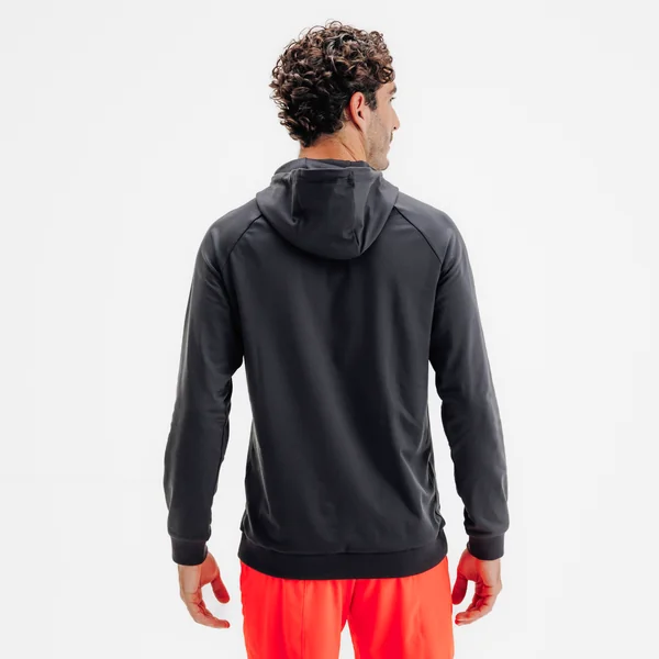 Sweat de padel technique avec capuche homme Kuikma Pro noir rouge