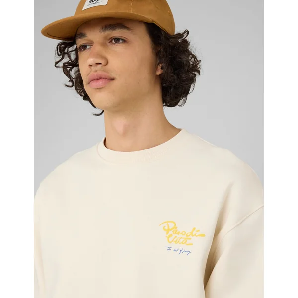 Sweat imprimé devant/dos Naturel