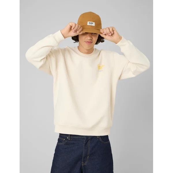 Sweat imprimé devant/dos Naturel