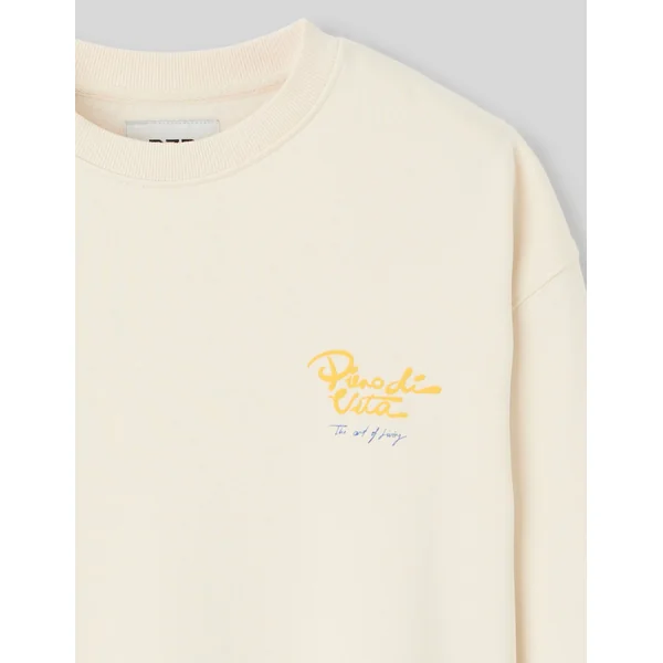 Sweat imprimé devant/dos Naturel