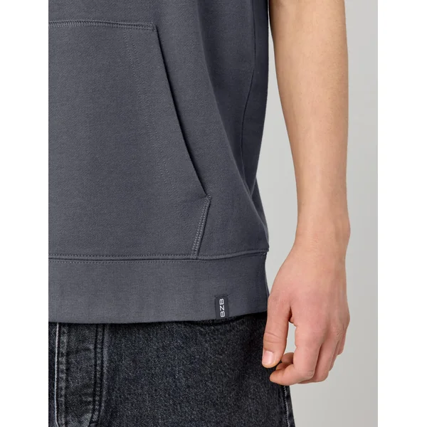 Sweat sans manches à capuche Gris foncé