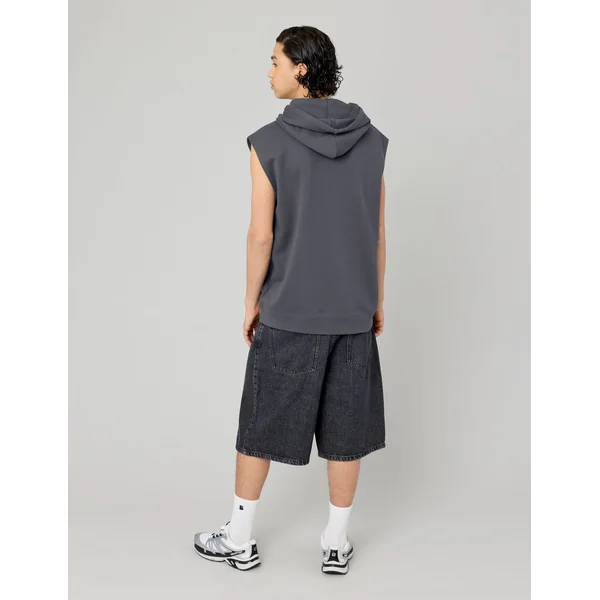 Sweat sans manches à capuche Gris foncé