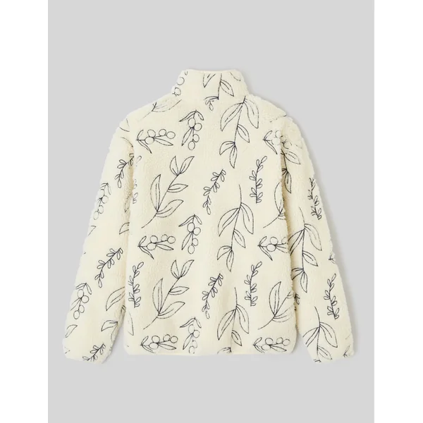 Sweat sherpa brodée Naturel