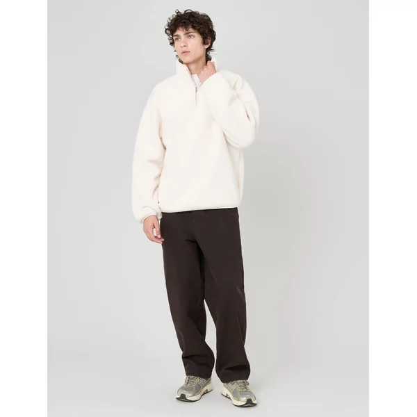 Sweat sherpa col montant zippé Naturel