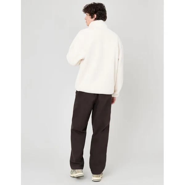 Sweat sherpa col montant zippé Naturel