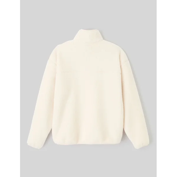 Sweat sherpa col montant zippé Naturel