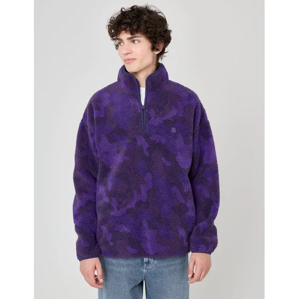 Sweat sherpa imprimée Violet