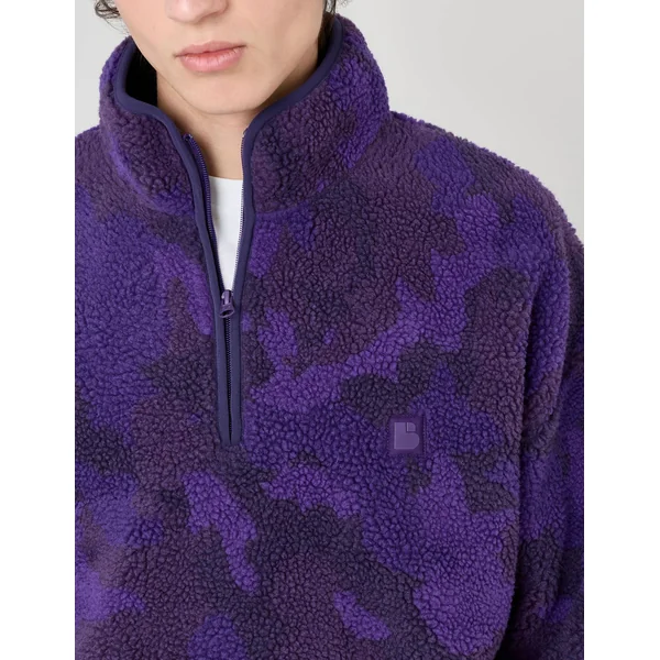 Sweat sherpa imprimée Violet