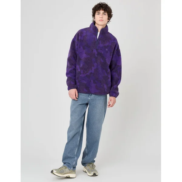Sweat sherpa imprimée Violet