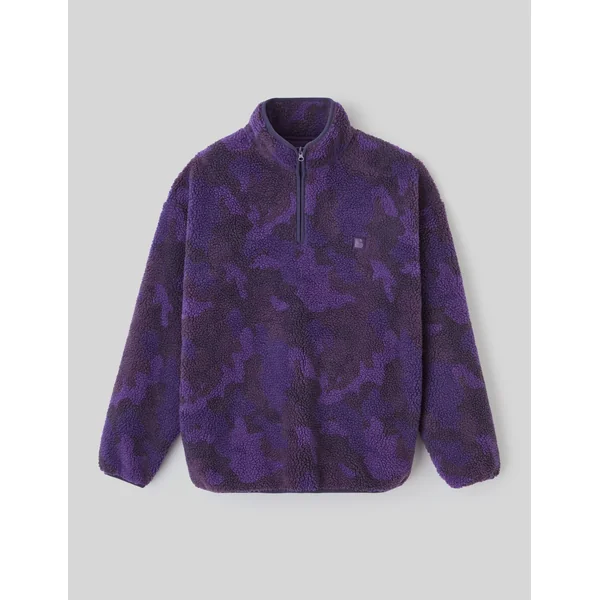 Sweat sherpa imprimée Violet