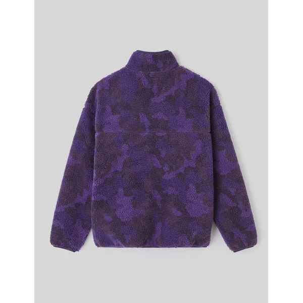 Sweat sherpa imprimée Violet