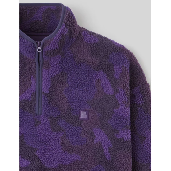 Sweat sherpa imprimée Violet