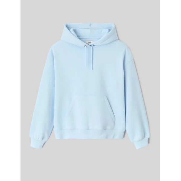 Sweat uni à capuche Bleu