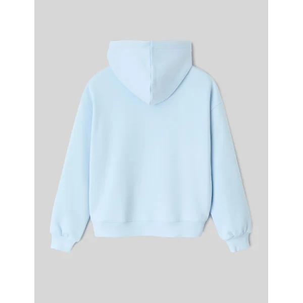 Sweat uni à capuche Bleu