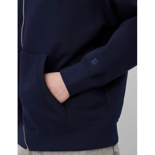 Sweat zippé ouverture double Bleu foncé