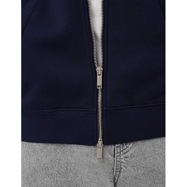 Sweat zippé ouverture double Bleu foncé