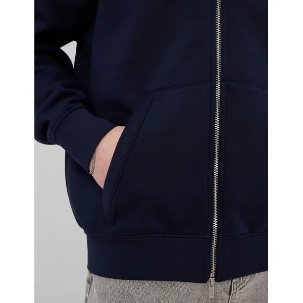 Sweat zippé ouverture double Bleu foncé