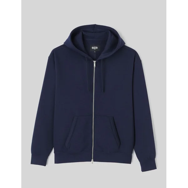 Sweat zippé ouverture double Bleu foncé