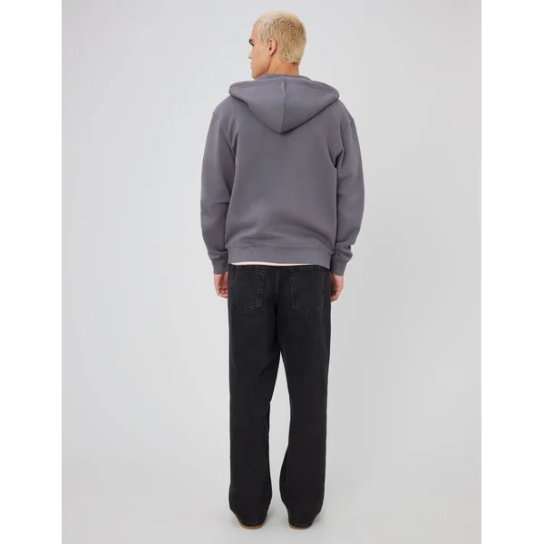 Sweat zippé ouverture double Gris foncé