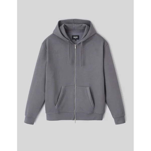 Sweat zippé ouverture double Gris foncé